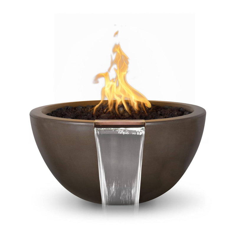 The Outdoor Plus Luna Fire & Water Bowl GFRC Concrete OPT-LUNFWXX - Serenity Provision