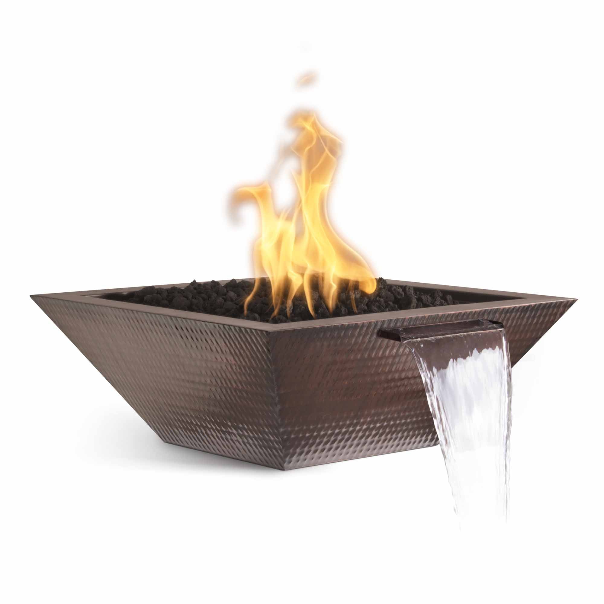 The Outdoor Plus Maya Fire & Water Bowl Hammered Patina OPT-XXSCFW - Serenity Provision