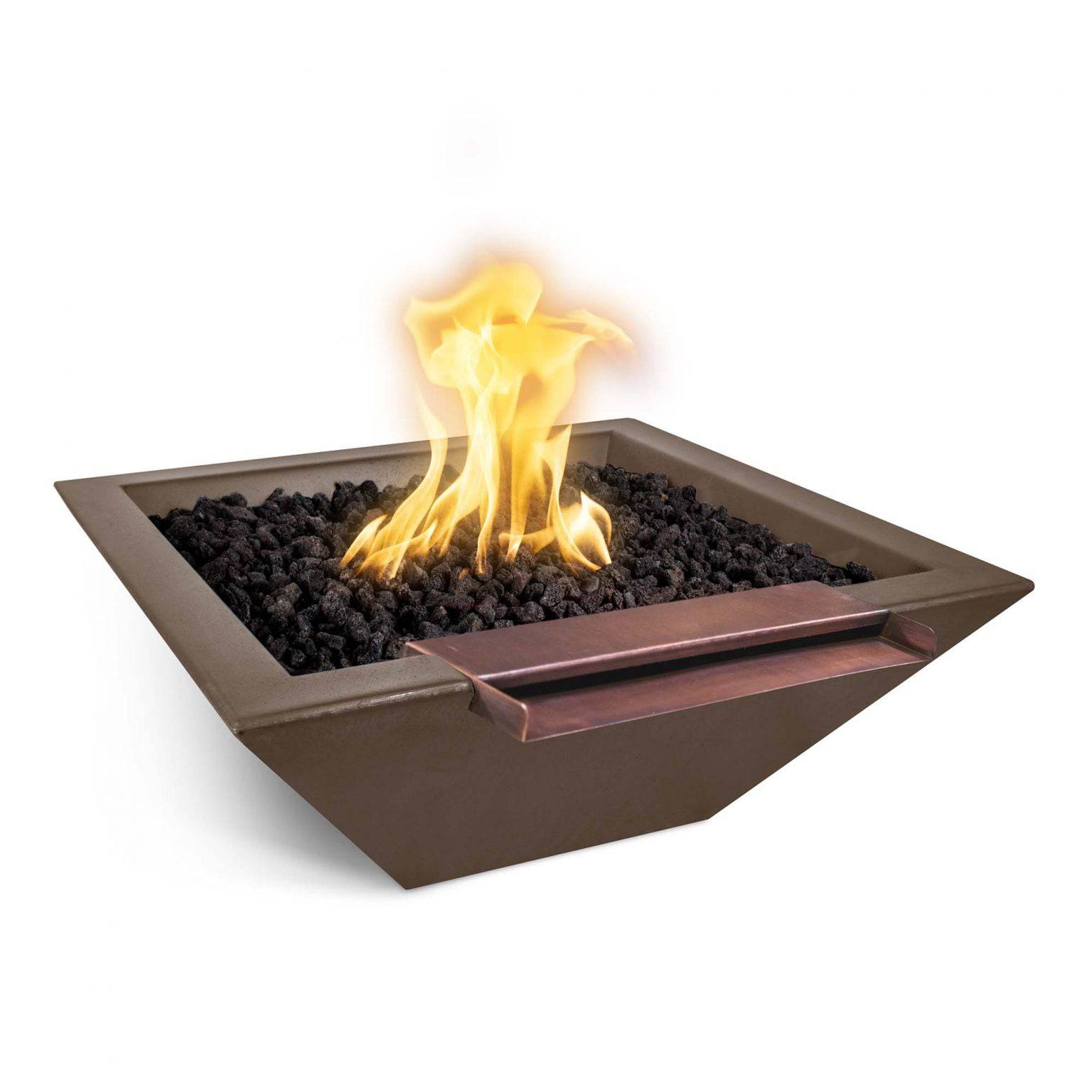 The Outdoor Plus Maya Fire & Water Bowl Wide Spill GFRC Concrete OPT-XXSFWWS - Serenity Provision