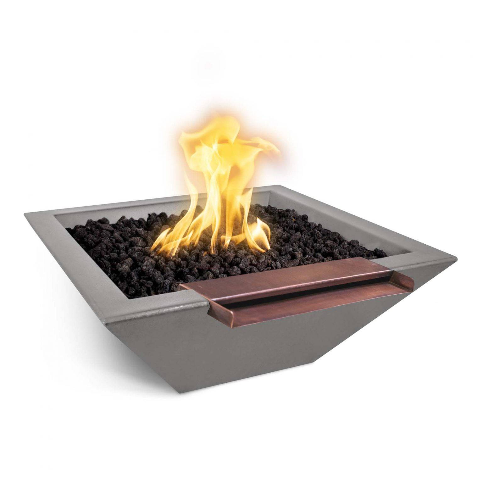 The Outdoor Plus Maya Fire & Water Bowl Wide Spill GFRC Concrete OPT-XXSFWWS - Serenity Provision