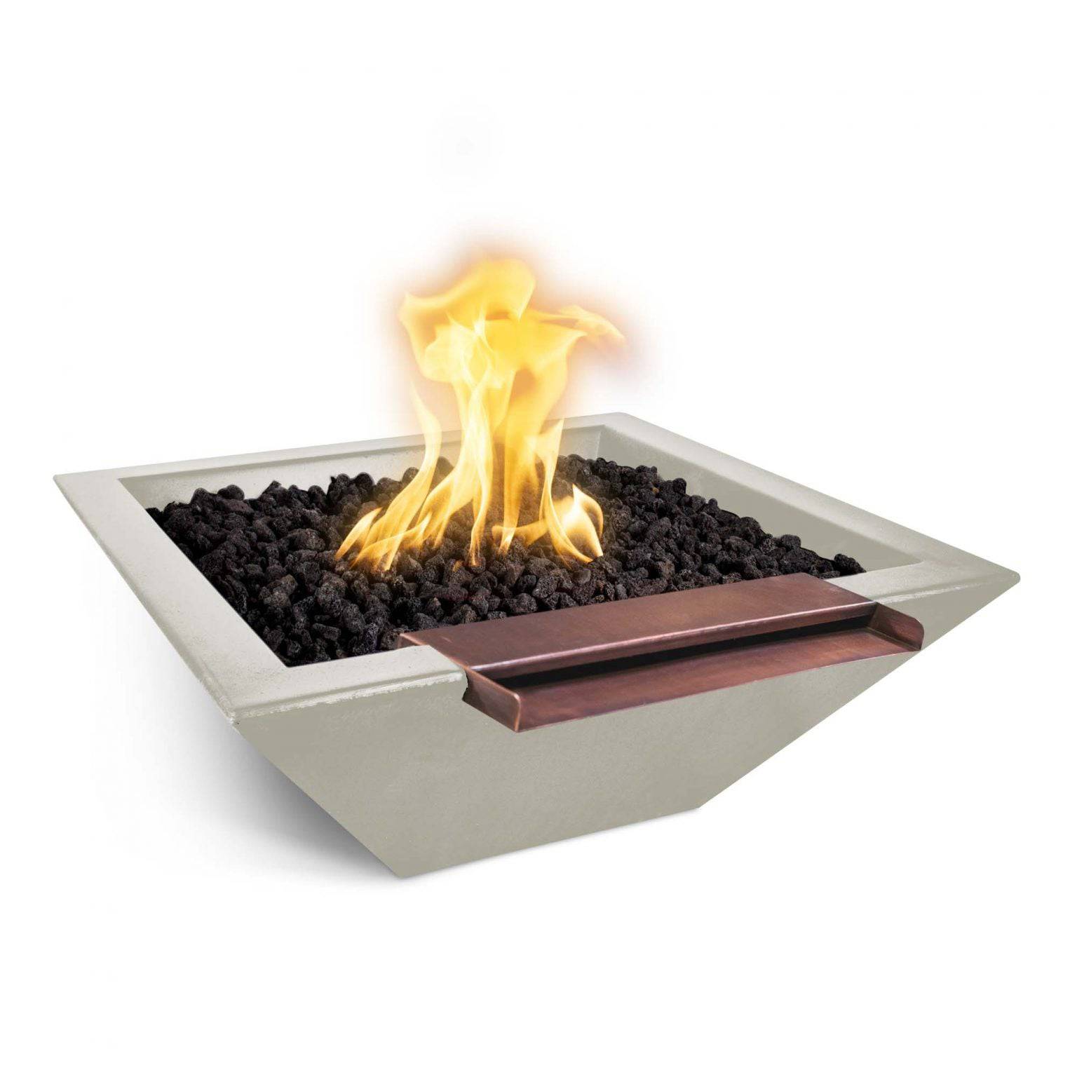 The Outdoor Plus Maya Fire & Water Bowl Wide Spill GFRC Concrete OPT-XXSFWWS - Serenity Provision