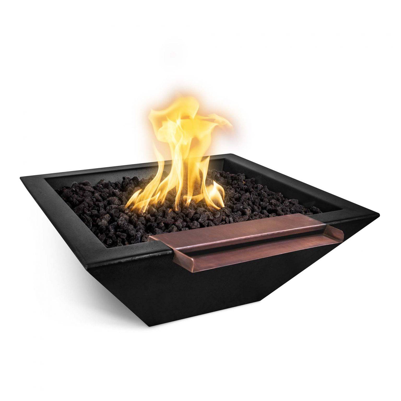 The Outdoor Plus Maya Fire & Water Bowl Wide Spill GFRC Concrete OPT-XXSFWWS - Serenity Provision