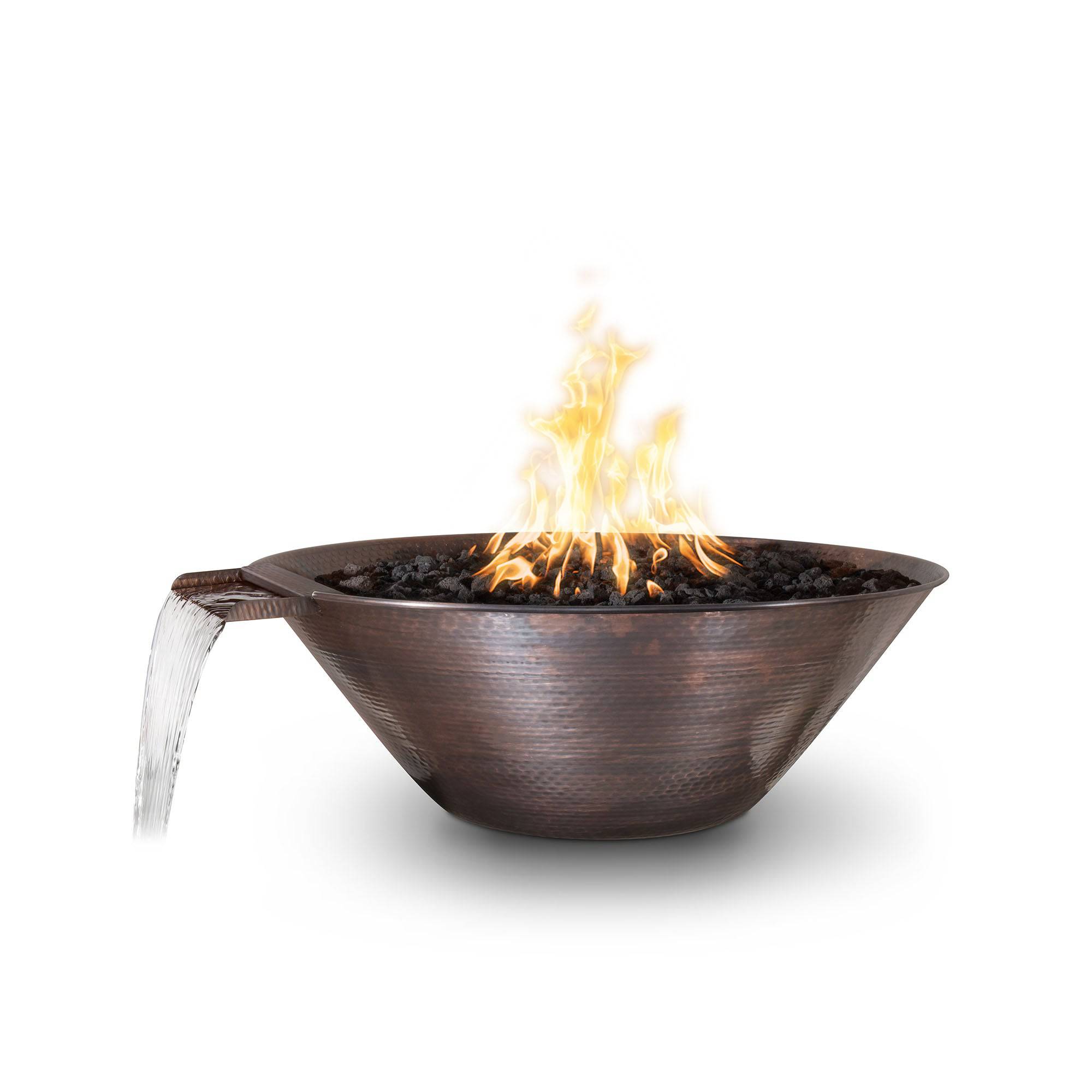 The Outdoor Plus Remi Fire & Water Bowl Hammered Copper OPT-31RCFW - Serenity Provision