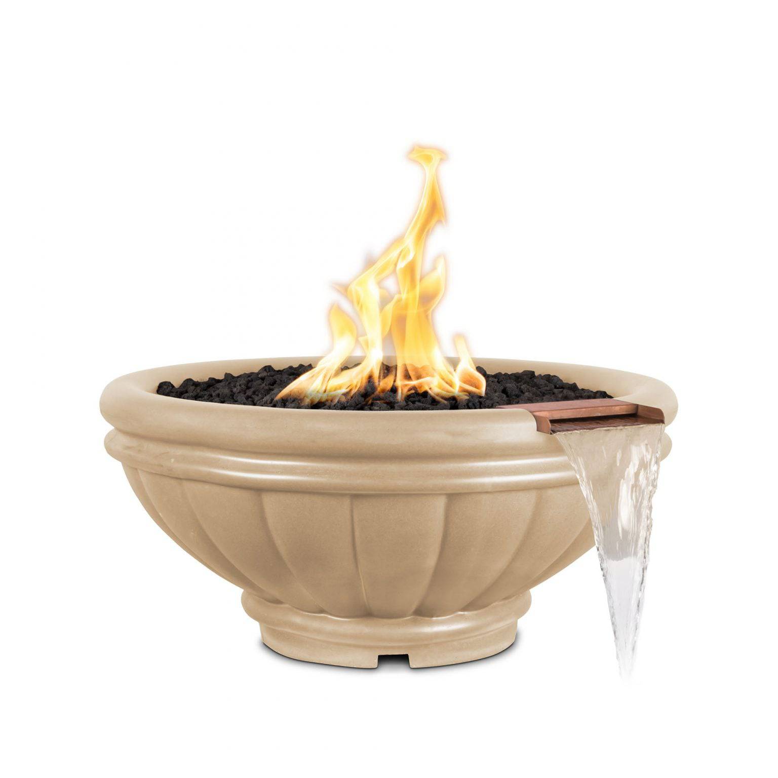 The Outdoor Plus Roma Fire & Water Bowl GFRC Concrete OPT-ROMFWXX - Serenity Provision