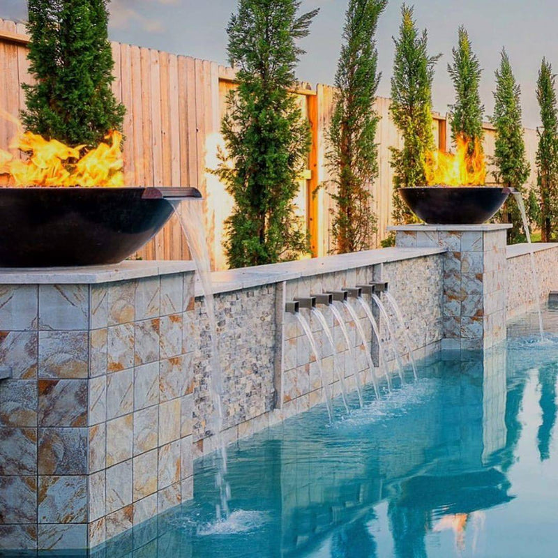 The Outdoor Plus Sedona Fire & Water Bowl GFRC Concrete OPT-RFW - Serenity Provision