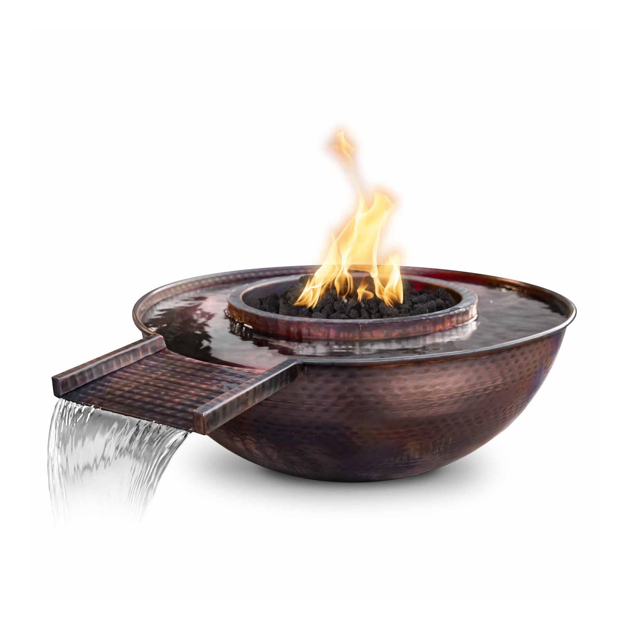 The Outdoor Plus Sedona Fire & Water Bowl Gravity Spill Copper OPT-27RCPRFWGS - Serenity Provision