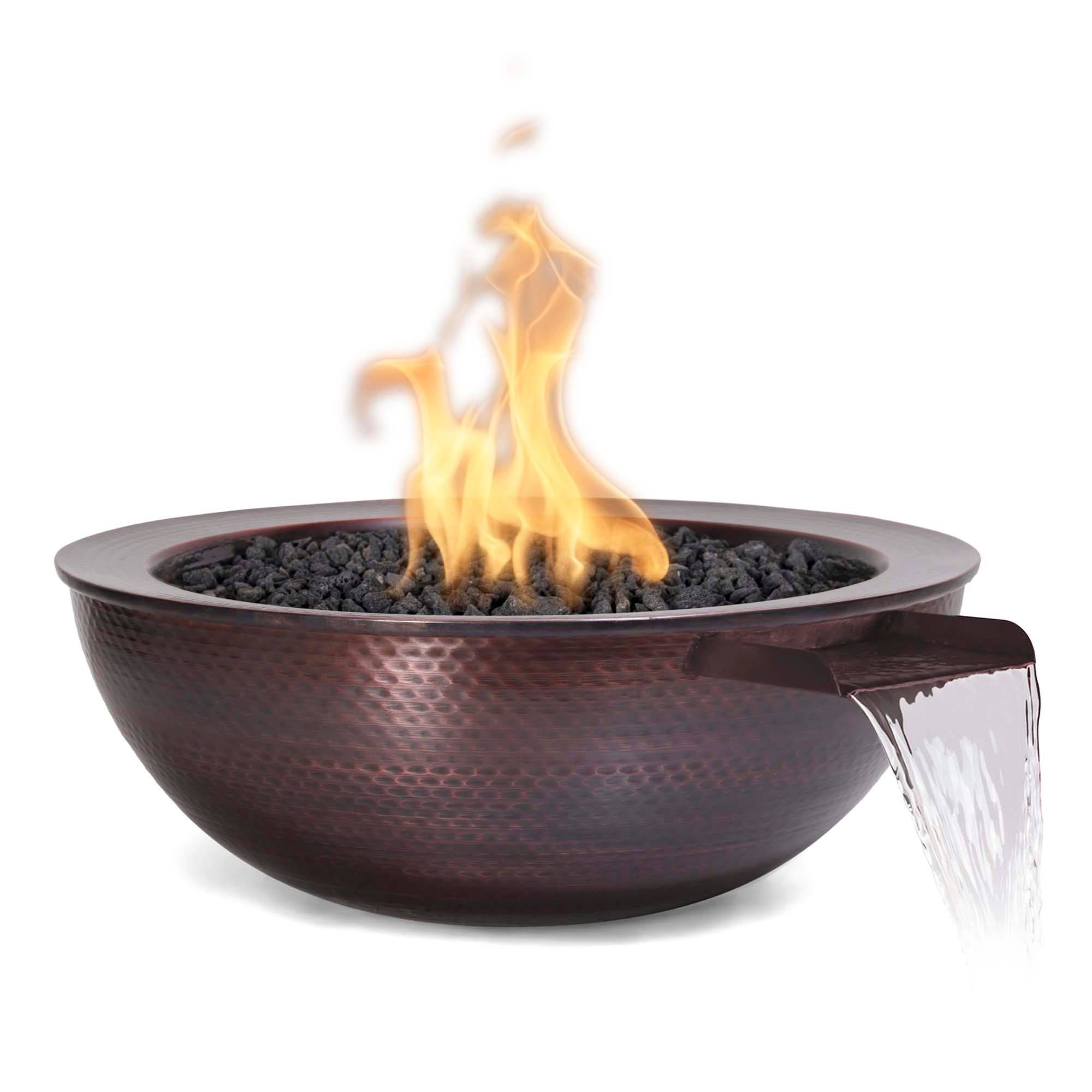 The Outdoor Plus Sedona Fire & Water Bowl Hammered Copper OPT-27RCPRFW - Serenity Provision