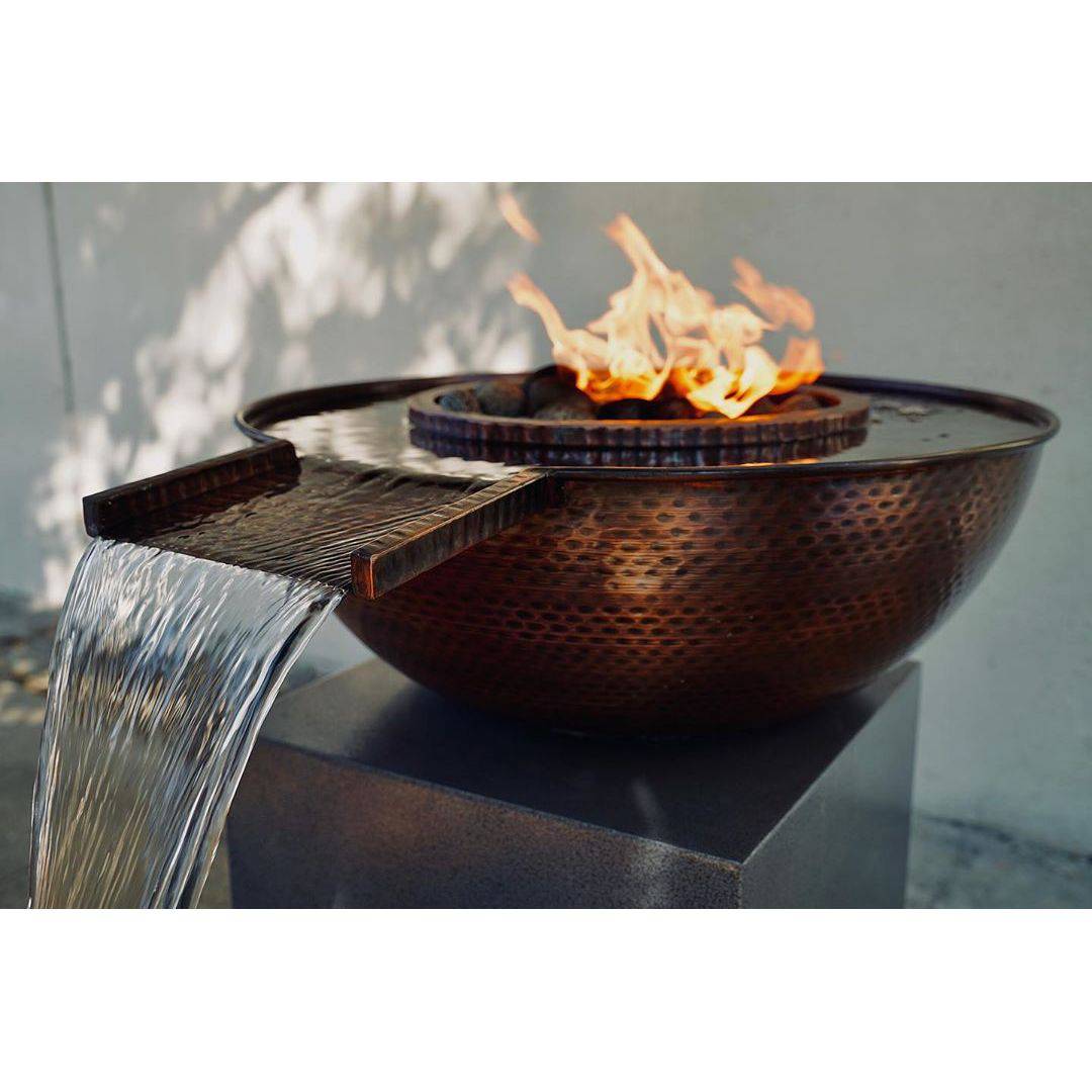 The Outdoor Plus Sedona Fire & Water Bowl Hammered Copper OPT-27RCPRFW - Serenity Provision