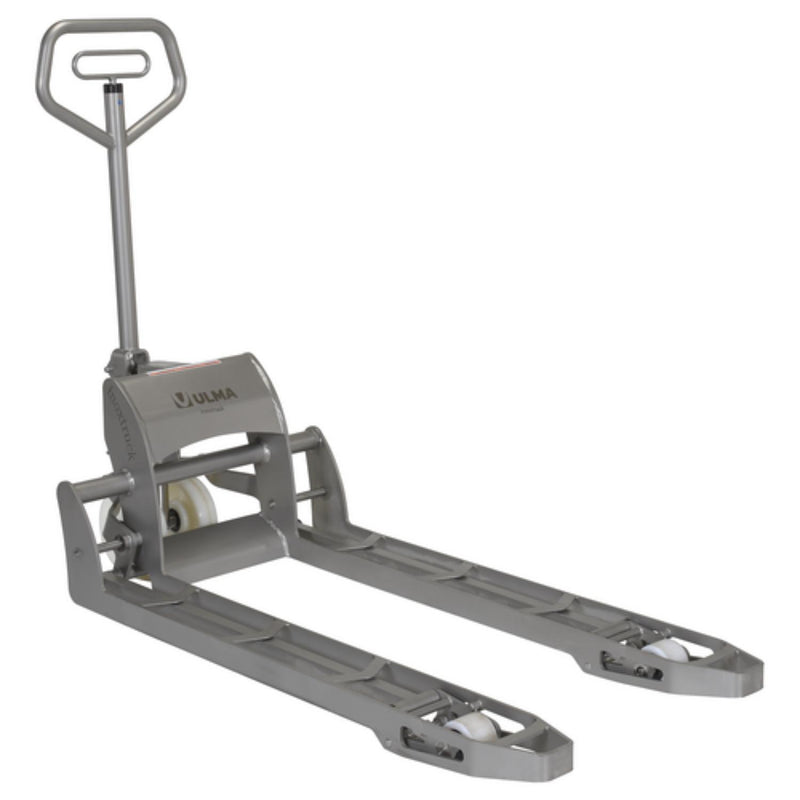 Vestil 304L Stainless Steel Hydraulic Hand Pump Pallet Jack 27 in. X 45 in. 3,300 Lb. Capacity Silver  - ULM-PM-2745-30