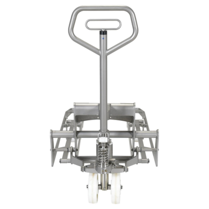Vestil 304L Stainless Steel Hydraulic Hand Pump Pallet Jack 27 in. X 45 in. 3,300 Lb. Capacity Silver  - ULM-PM-2745-30