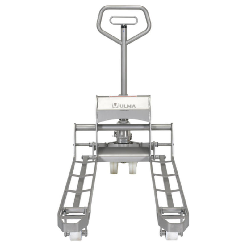 Vestil 304L Stainless Steel Hydraulic Hand Pump Pallet Jack 27 in. X 45 in. 3,300 Lb. Capacity Silver  - ULM-PM-2745-30