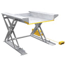 Vestil  Partially Stainless Steel Ground Lift Scissor Table 52 In. x 70 In. 2000 Lb. Capacity Blue - EHLTG-5270-2-48-PSS