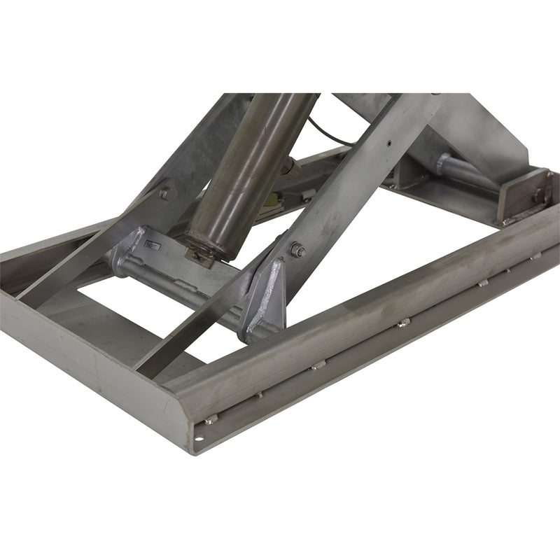 Vestil Partially Stainless Steel Work Station Electric Hydraulic Scissor Table 24 In. x 36 In. 1500 Lb. Capacity - EHLT-WS-2436-PSS