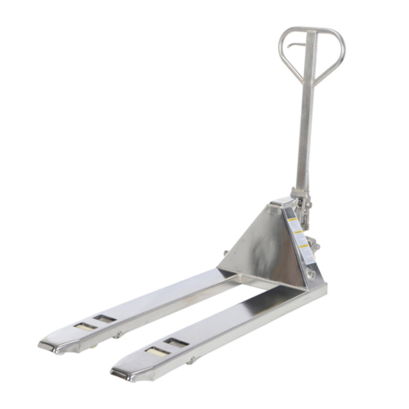 Vestil 304 Stainless Steel Pallet Truck 62 In. x 27 In. x 48 In. 5500 Lb. Capacity Silver - PM5-2748-SS