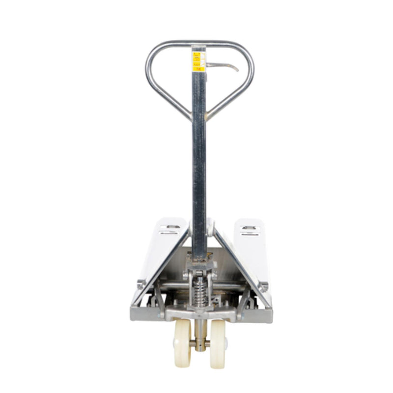 Vestil 304 Stainless Steel Pallet Truck 62 In. x 27 In. x 48 In. 5500 Lb. Capacity Silver - PM5-2748-SS