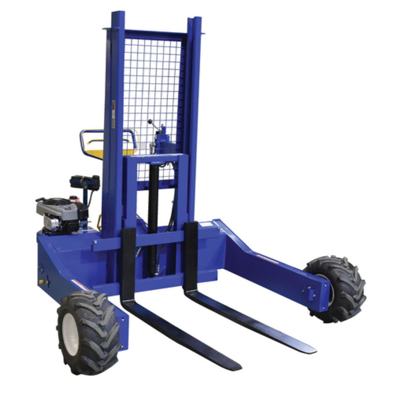 Vestil Steel 190CC Gas Powered Drive and Lift All-Terrain Pallet Truck With 48 In. Long Adjustable Width Forks 1,000 Lb. Capacity Blue - ALL-T-1-GPT-ST-L