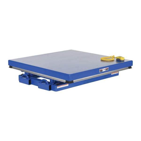 Vestil Steel Double Scissor Lift Table 70 In. Height 1000 Lb. Capacity Blue - EHLTD-1-70