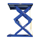 Vestil Steel Double Scissor Lift Table 84 In. Height 3000 Lb. Capacity Blue - EHLTD-3-84
