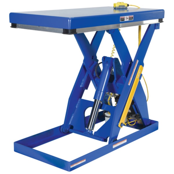 Vestil Steel Electric Hydraulic Lift Table 24 In. x 48 In. 2000 Lb. Capacity Blue - EHLT-2448-2-43