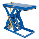 Vestil Steel Electric Hydraulic Lift Table 24 In. x 48 In. 3000 Lb. Capacity Blue - EHLT-2448-3-43