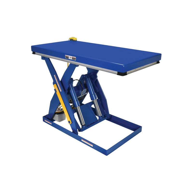 Vestil Steel Electric Hydraulic Lift Table 24 In. x 48 In. 4000 Lb. Capacity Blue - EHLT-3060-4-43