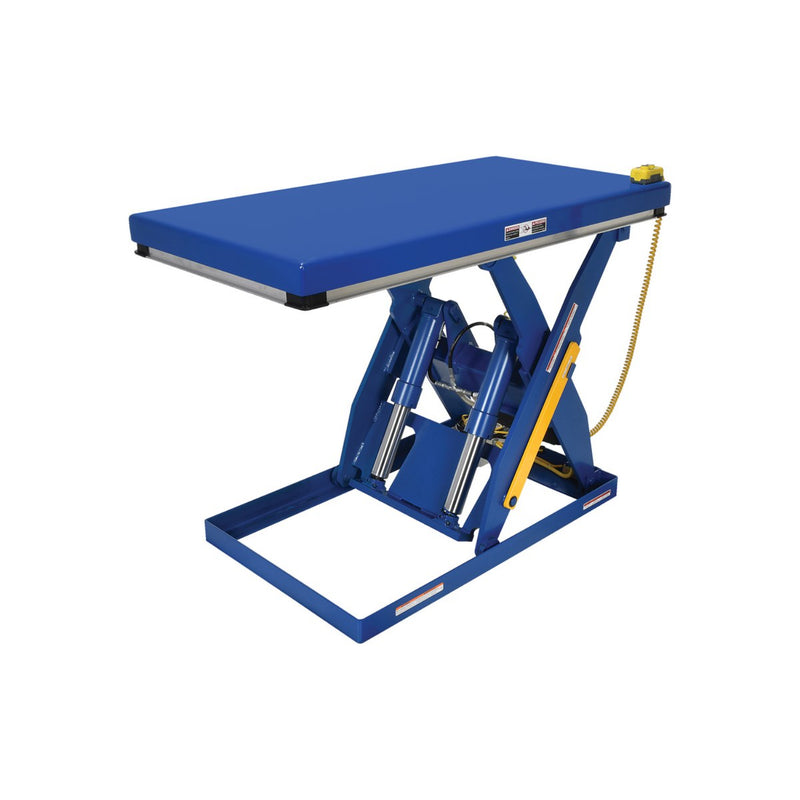 Vestil Steel Electric Hydraulic Lift Table 24 In. x 48 In. 4000 Lb. Capacity Blue - EHLT-3060-4-43