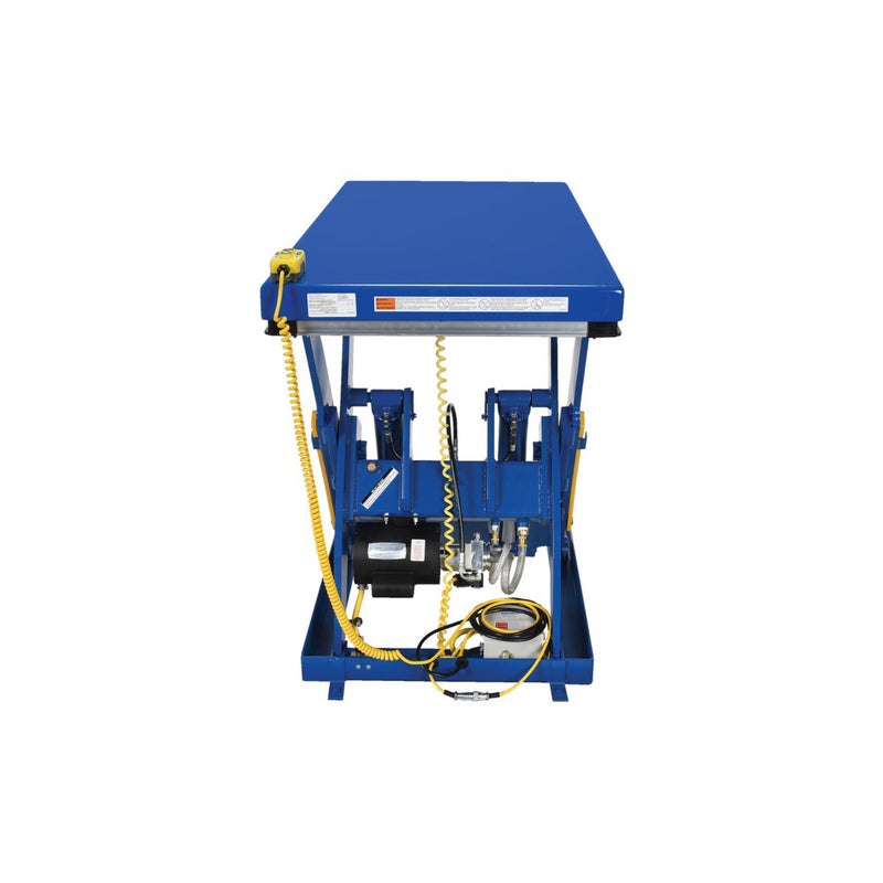 Vestil Steel Electric Hydraulic Lift Table 24 In. x 48 In. 4000 Lb. Capacity Blue - EHLT-3060-4-43