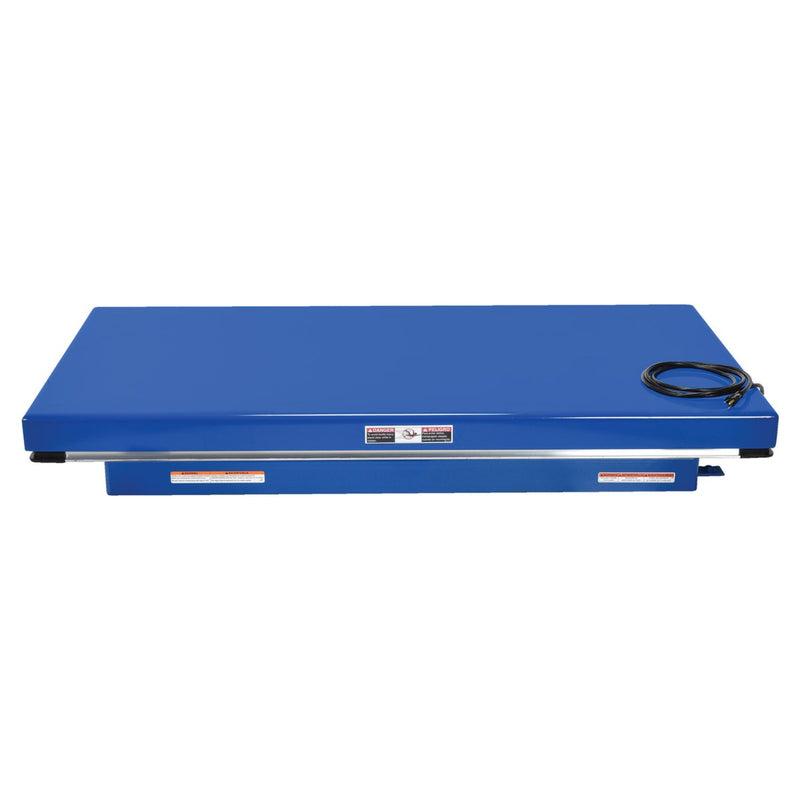 Vestil Steel Electric Hydraulic Lift Table 24 In. x 48 In. 4000 Lb. Capacity Blue - EHLT-3060-4-43