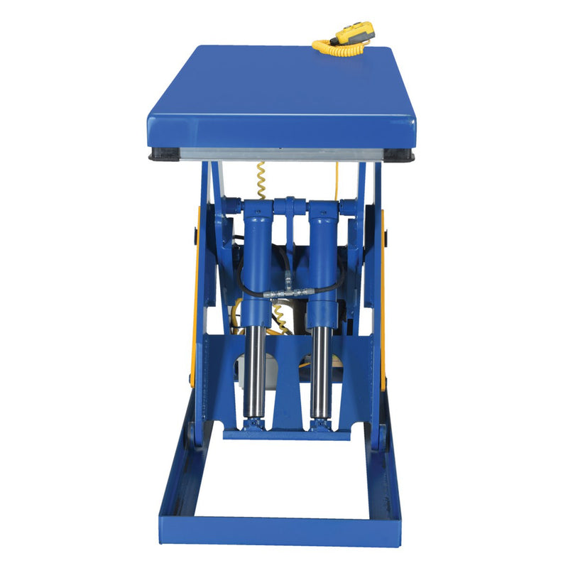Vestil Steel Electric Hydraulic Lift Table 24 In. x 48 In. 4000 Lb. Capacity Blue - EHLT-2448-4-43