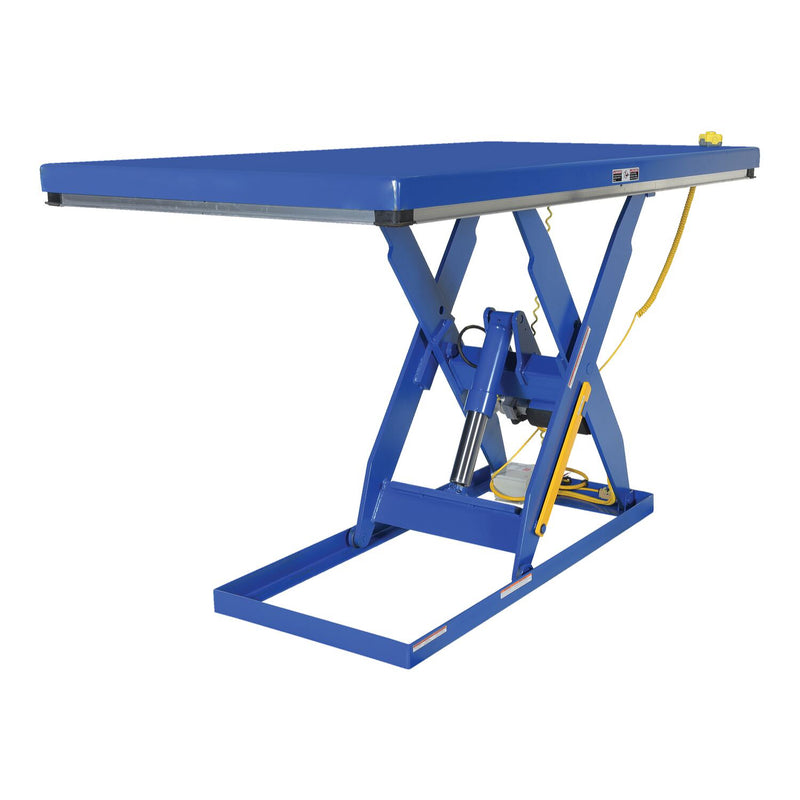 Vestil Steel Electric Hydraulic Lift Table 24 In. x 66 In. 2000 Lb. Capacity Blue - EHLT-2466-2-55