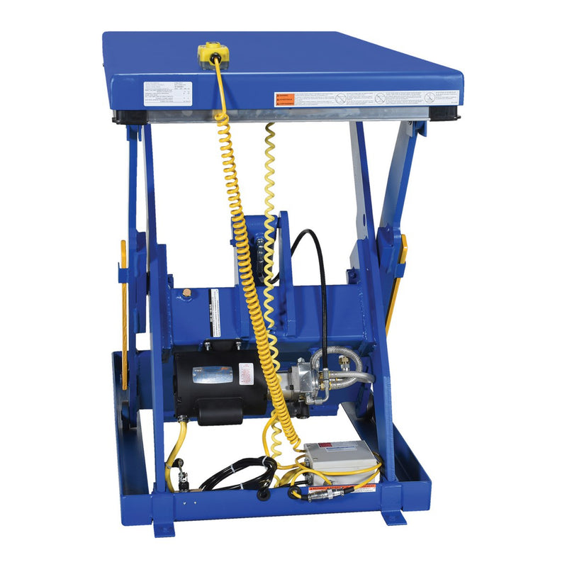 Vestil Steel Electric Hydraulic Lift Table 30 In. x 60 In. 2000 Lb. Capacity Blue - EHLT-3060-2-43