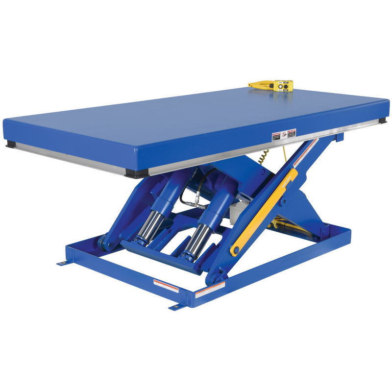 Vestil Steel Electric Hydraulic Lift Table 36 In. x 72 In. 8000 Lb. Capacity Blue - EHLT-3672-8-44