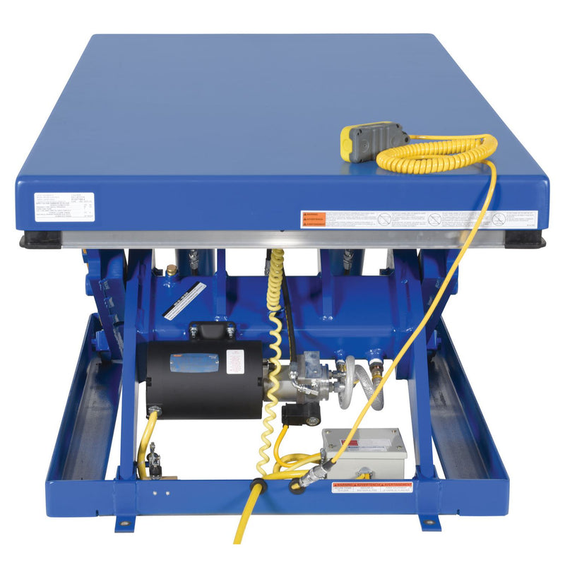 Vestil Steel Electric Hydraulic Lift Table 36 In. x 72 In. 8000 Lb. Capacity Blue - EHLT-3672-8-44
