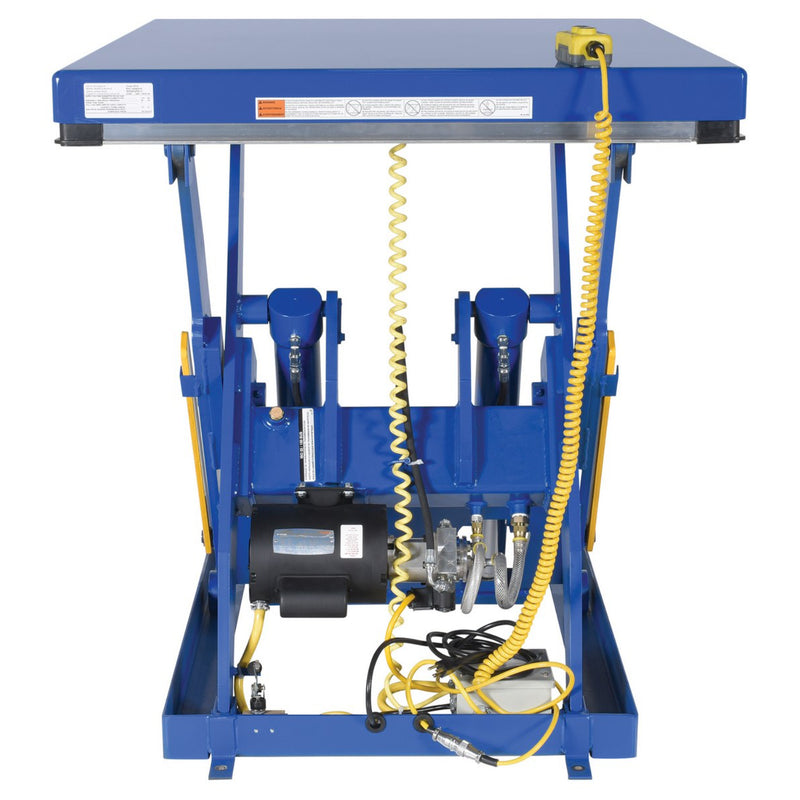 Vestil Steel Electric Hydraulic Lift Table 40 In. x 48 In. 4000 Lb. Capacity Blue - EHLT-4048-4-43