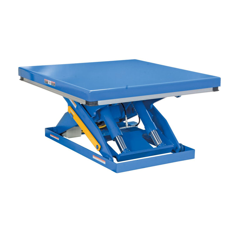 Vestil Steel Electric Hydraulic Lift Table 48 In. x 48 In. 5000 Lb. Capacity Blue - EHLT-4848-5-44