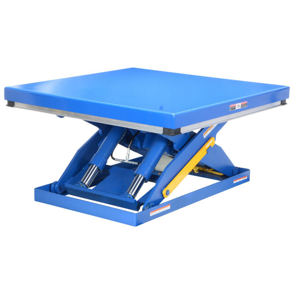 Vestil Steel Electric Hydraulic Lift Table 48 In. x 48 In. 4000 Lb. Capacity Blue - EHLT-4848-4-43