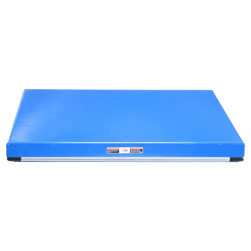 Vestil Steel Electric Hydraulic Lift Table 48 In. x 48 In. 4000 Lb. Capacity Blue - EHLT-4848-4-43