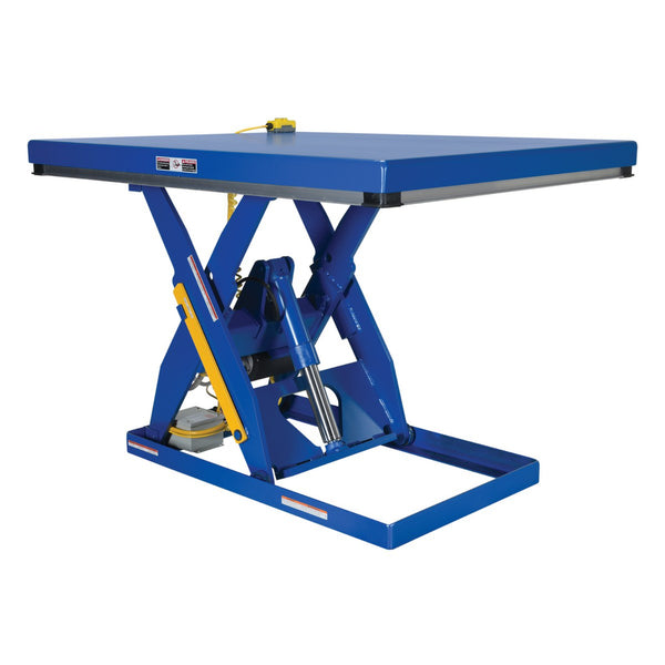 Vestil Steel Electric Hydraulic Lift Table 48 In. x 60 In. 2000 Lb. Capacity Blue - EHLT-4860-2-43