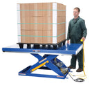 Vestil Steel Electric Hydraulic Lift Table 48 In. x 72 In. 4000 Lb. Capacity Blue - EHLT-4872-4-43