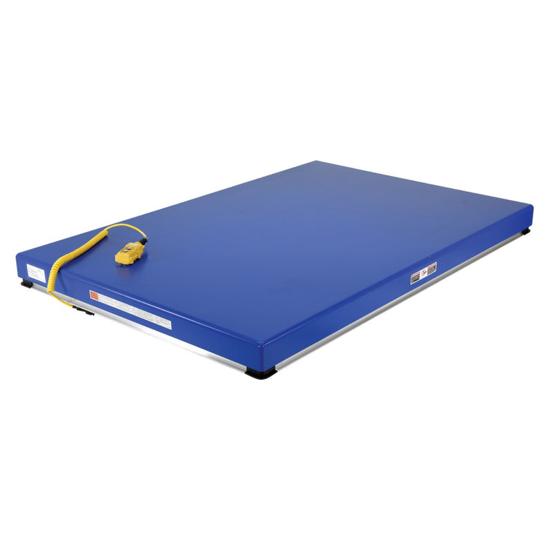Vestil Steel Electric Hydraulic Lift Table 48 In. x 72 In. 5000 Lb. Capacity Blue - EHLT-4872-5-44