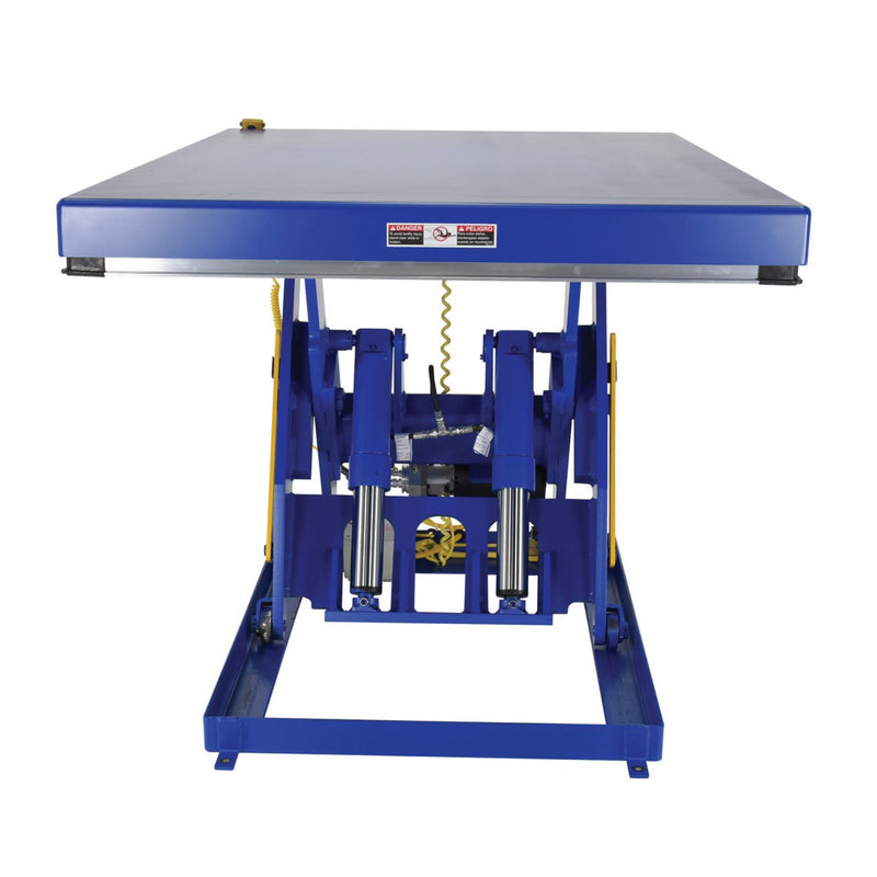 Vestil Steel Electric Hydraulic Lift Table 48 In. x 72 In. 5000 Lb. Capacity Blue - EHLT-4872-5-44