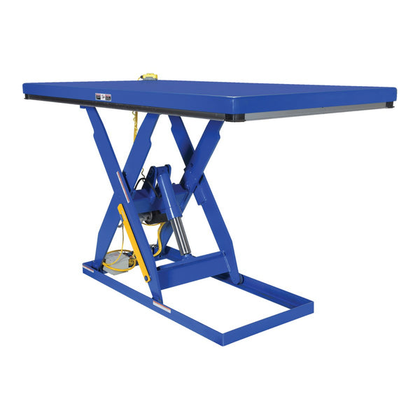 Vestil Steel Electric Hydraulic Lift Table 48 In. x 84 In. 2000 Lb. Capacity Blue - EHLT-4884-2-67