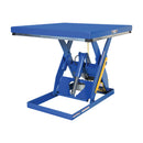 Vestil Steel Electric Hydraulic Lift Table with Foot Control 48 In. x 48 In. 2000 Lb. Capacity Blue - EHLT4848-2-43FC