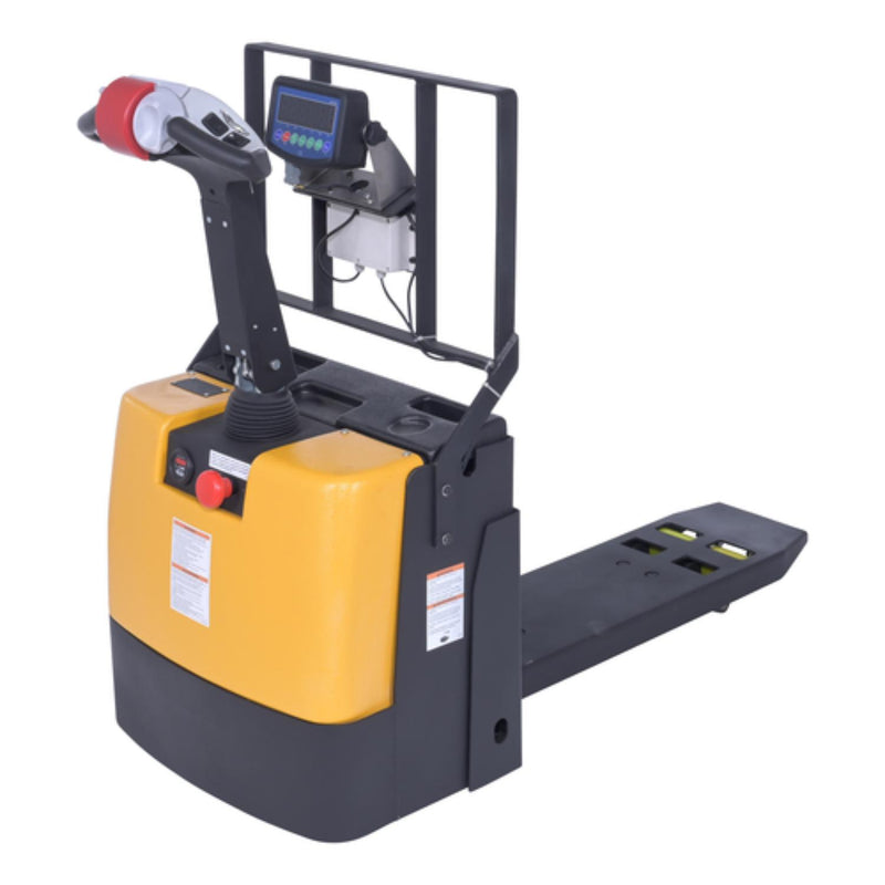 Vestil Steel Electric Pallet Truck Single Fork 40 In. Length With Scale 2,600 Lb. Capacity Black - EPT-SF-1240-26-SCL