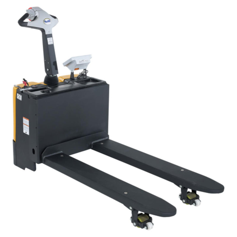 Vestil Steel Electric Pallet Truck with Scale 25 In. x 47 In. 3000 Lb. Capacity Black / Yellow - EPT-2547-30-SCL