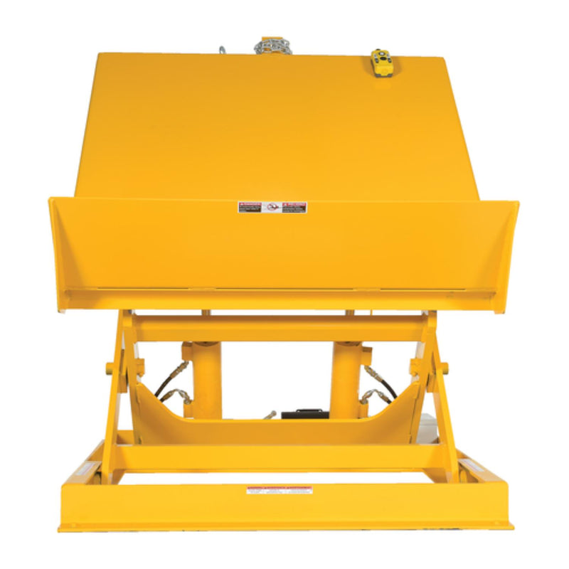 Vestil Steel Ergonomic Lift/Tilt Table 48 In. x 48 In. 115 Volt 1 Phase 4,000 Lb. Capacity Yellow - ULTT-4848-4-YEL115-1