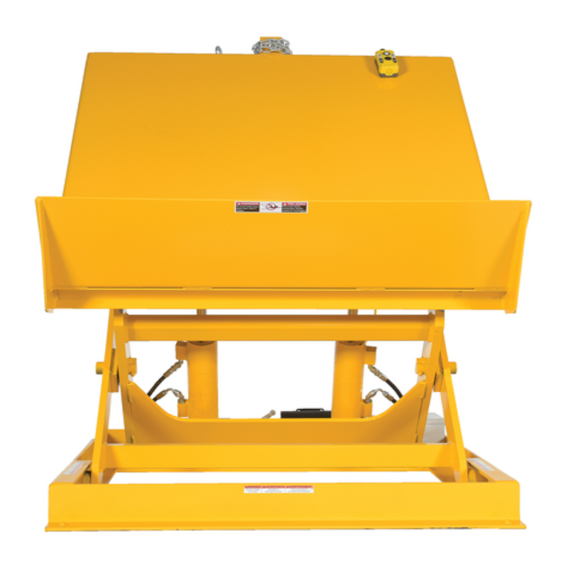 Vestil Steel Ergonomic Lift/Tilt Table 54 In. x 48 In. 230 Volt 1 Phase 4,000 Lb. Capacity Yellow - ULTT-5448-4-YEL230-1