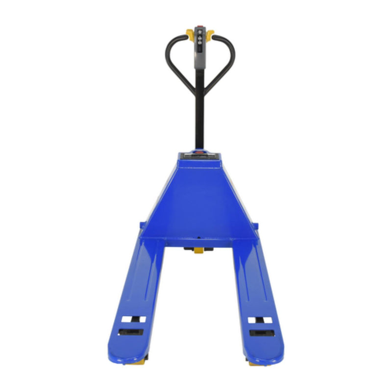 Vestil Steel Fully Electric Pallet Truck 27 In. x 48 In. 3000 Lb. Capacity Blue -EPT-2748-30