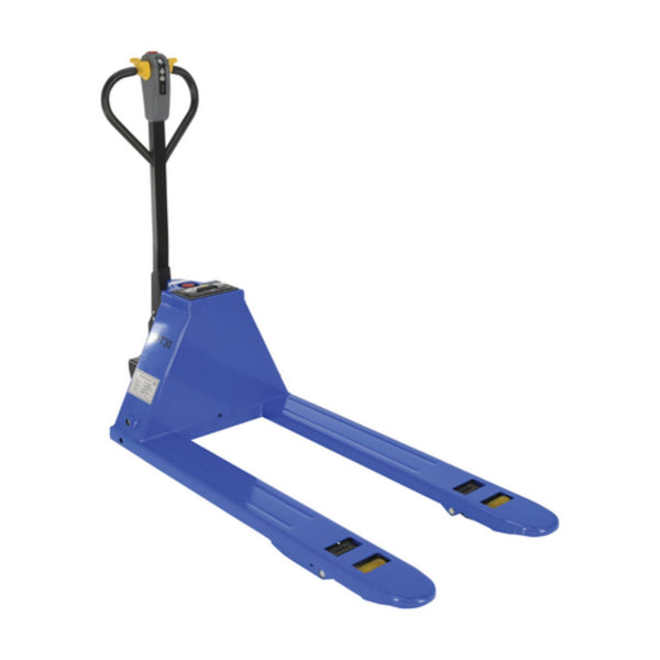 Vestil Steel Fully Electric Pallet Truck 27 In. x 48 In. 3000 Lb. Capacity Blue -EPT-2748-30