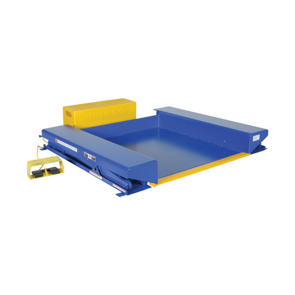 Vestil Steel Ground Lift Scissor Table 44 In. x 50 In. 2000 Lb. Capacity Blue - EHLTG-4450-2-36